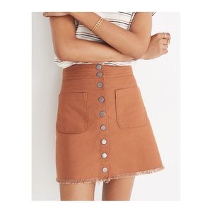 Madewell High-Waist Snap Patch Pocket Skirt Size 4